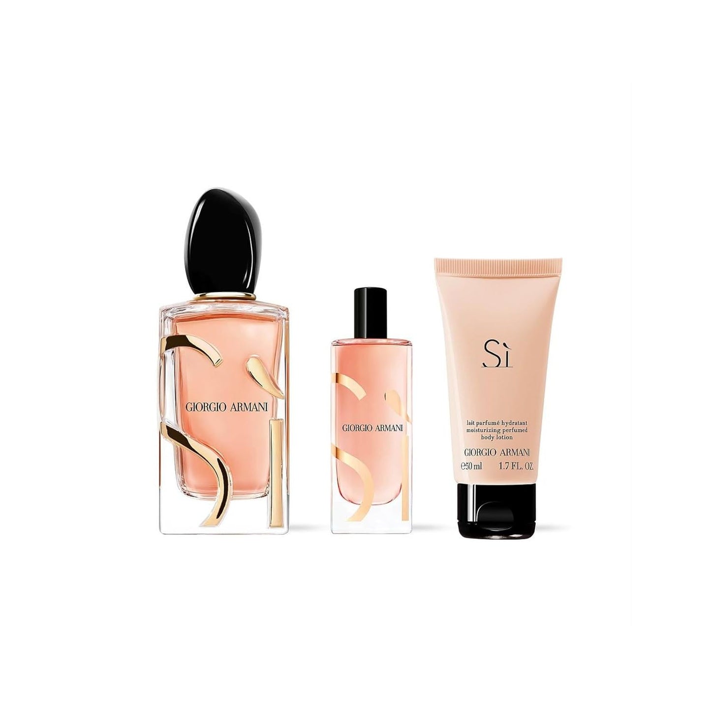 Giorgio Armani Sì Intense Geschenkset, Eau de Parfum 100 ml + 15 ml, Körperlotion 50 ml, Valentine Edition 2024
