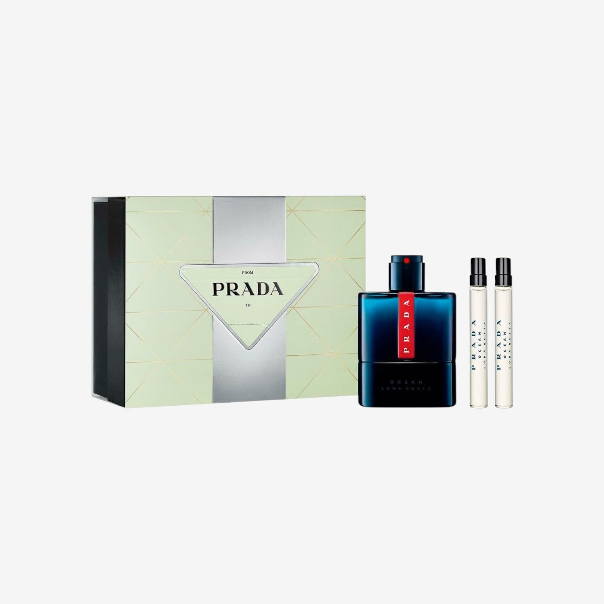 Prada EDT Luna Rossa Ocean 3-teiliges Parfüm-Set für Herren