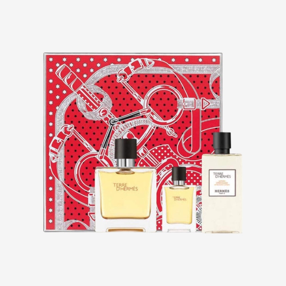 Hermes Terre D'Hermes Parfum Spray 75 ml + 12,5ml Parfume Spray+ 40ml After Shave Lotion