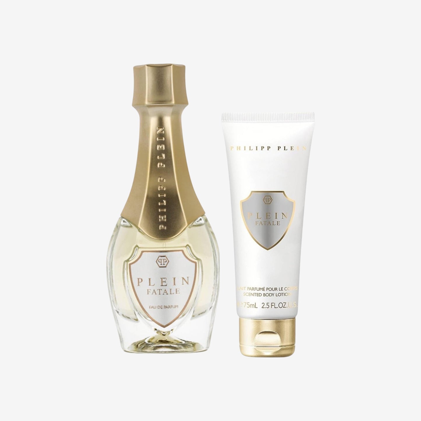 Philipp Plein Fatale Geschenkset für Damen, Eau de Parfum 50 ml und Körpercreme 75 ml, intensiver weiblicher Duft mit feuchtigkeitsspendender Körperlotion