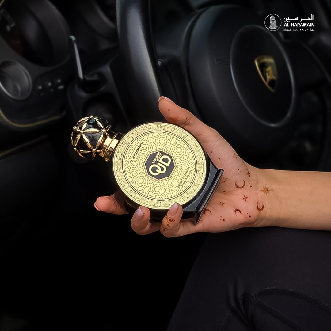 Al Haramain Black Oud Eau de Parfum für Damen und Herren, Enigmatischer und Sophisticated Duft mit Cardamom, Amber und Tonka Beans, 100 ml EDP-Spray