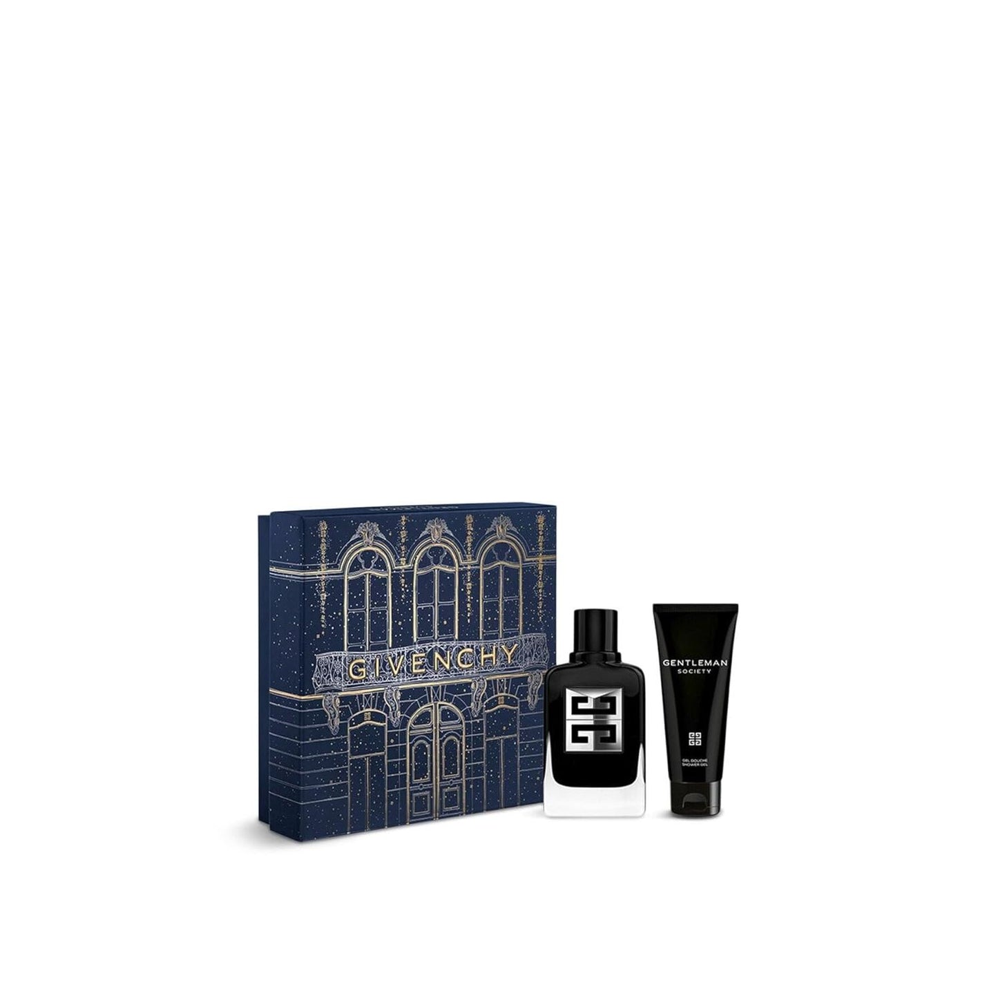 Givenchy Gentleman Society Geschenkset für Herren, Eau de Parfum Spray 60 ml Travel und Duschgel 75 ml