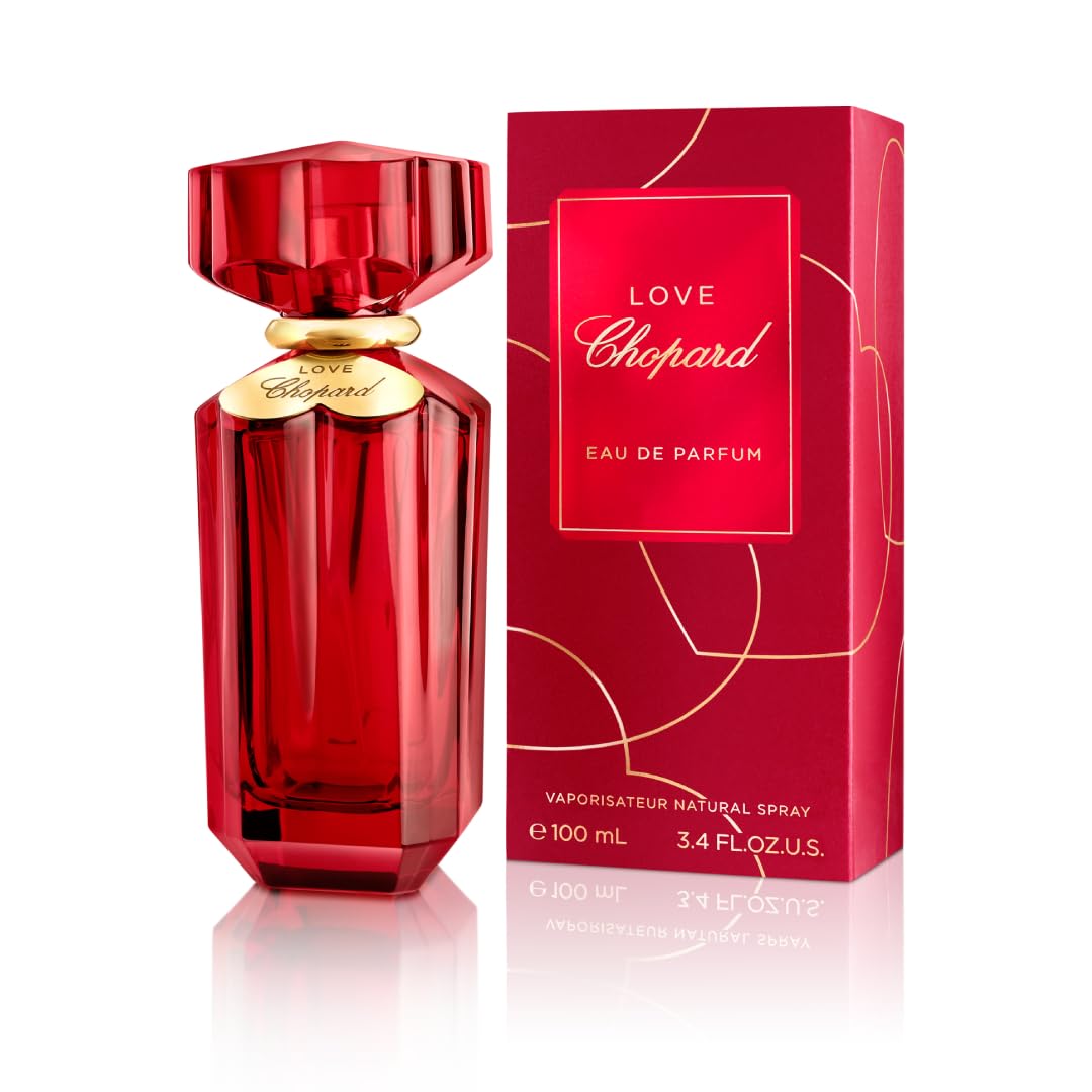 Chopard Love 50 ml – Eau de Parfum für Frauen – Würziger Blumenduft – Prächtige Noten von sechs ausgewählten Rosen, Jasmin, Mandarine und Patchouli – Parfum Damen – Roter Glasflakon