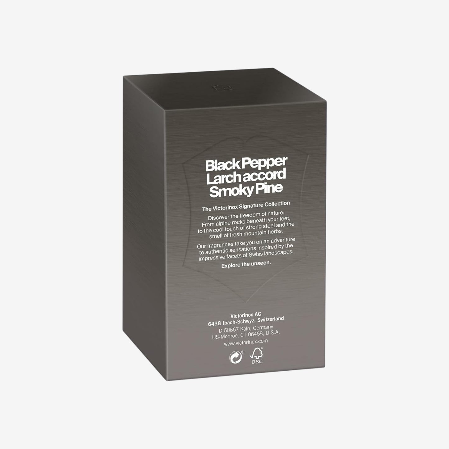 VICTORINOX Black Steel Eau de Toilette für Herren, Parfüm mit schwarzem Pfeffer und rauchiger Kiefer, Holzig und ledrig, 100 ml, V0000899