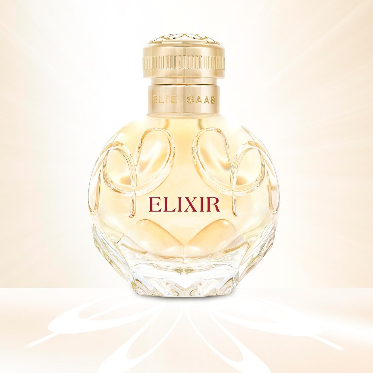 Elie Saab Elixir 100 ml – Eau de Parfum – Frauen Parfüm – Floral-holziger Amberduft – Florale und Ambrierte Noten – Transparenter, Juwelenförmiger Glasflakon