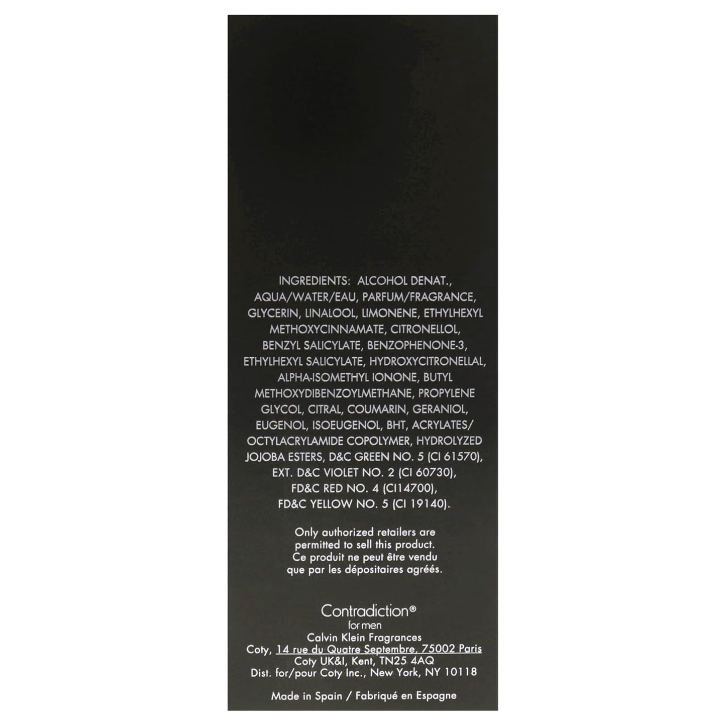 Calvin Klein Contradiction for Men 100 ml EDT Spray, 1er Pack (1 x 100 ml)