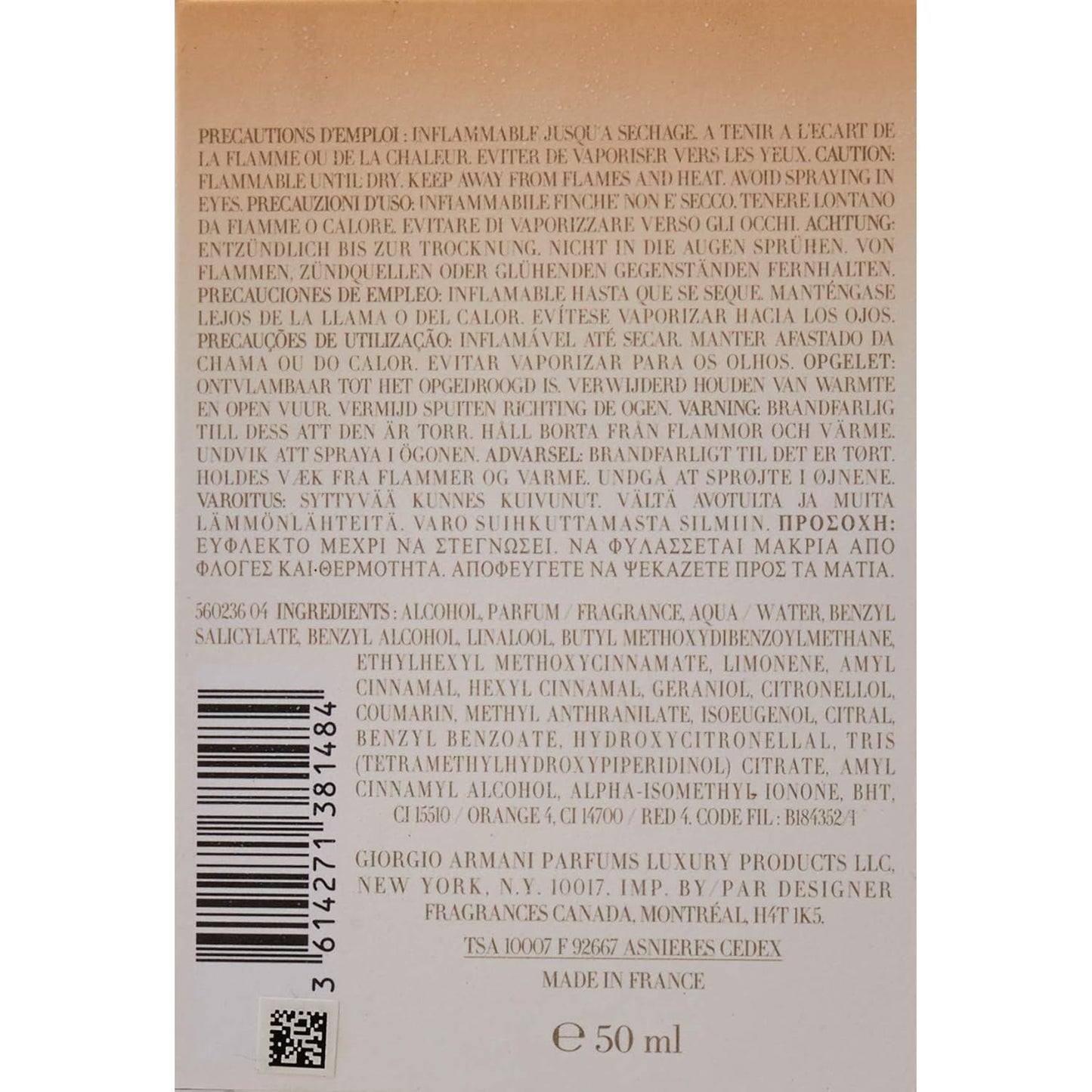 Giorgio Armani Sun di Gioia Sprayparfüm, 50 ml