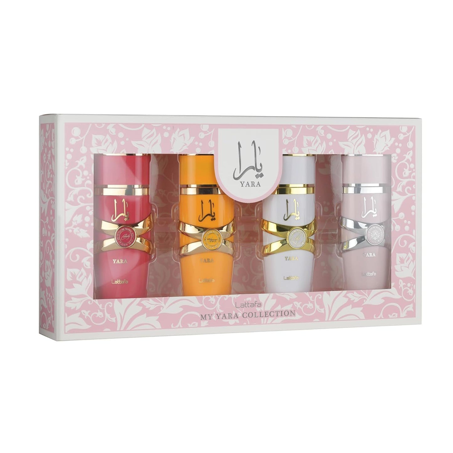 Lattafa My Yara Collection – 4 × 25 ml Eau de Parfum Gift Set for Women (Yara + Yara Moi + Yara Tous + Yara Candy)