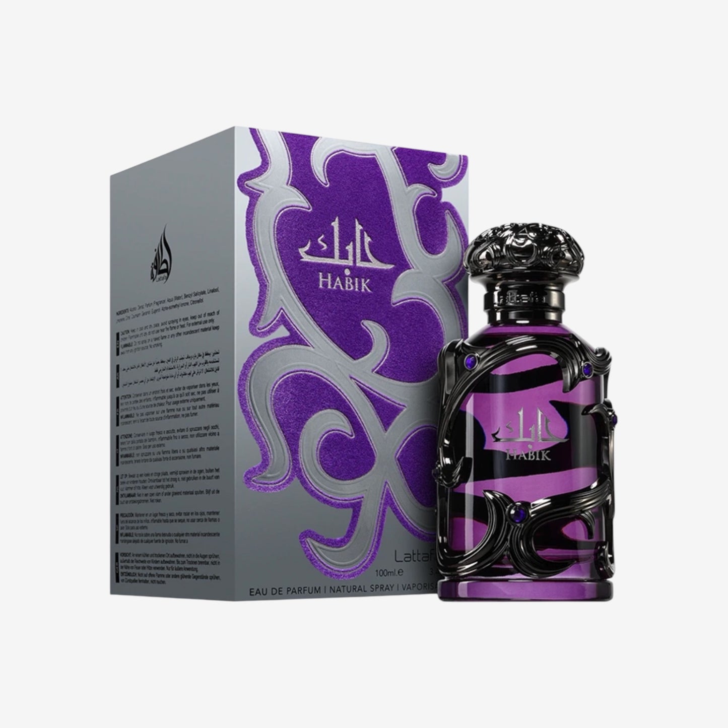 Lattafa Habik – Spicy, Aromatic, Woody, Musky, Eau de Parfum Spray Long-Lasting Duft für Männer, 100 ml