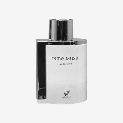 Afnan Pure Musk Eau de Parfum (EDP) Woody Musky Parfümspray 100 ml — Luxuriöser und faszinierender Duft — Damenparfums, Herrenparfums — Wärme der Verführung (Verpackung kann variieren)