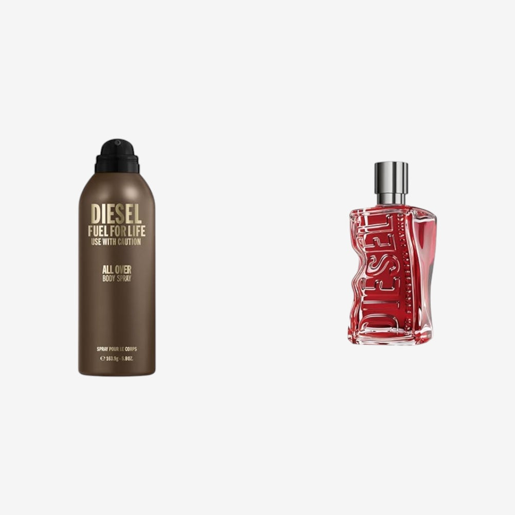 Diesel Fuel for Life Body Spray 200ml + D by Diesel Red Parfüm | Eau de Parfum für Herren 30 ml