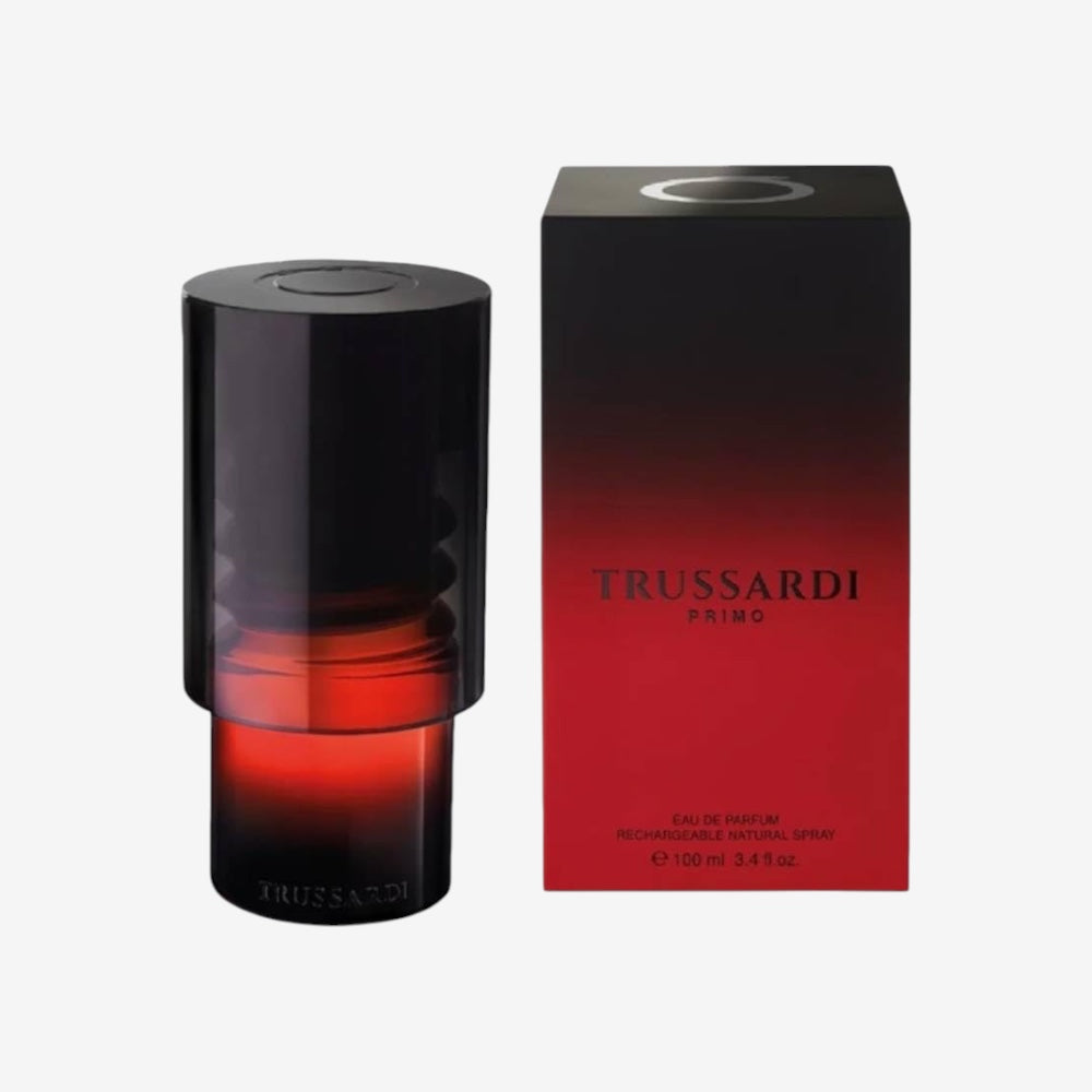 Trussardi Primo – Geschenkbox für Herren: Eau de Parfum 100 ml + Shampoo Shower Gel 100 ml + Kulturbeutel für Herren