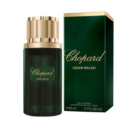 Chopard Cedar Malaki 80 ml – Eau de Parfum für Männer – Holzig-aromatisches Duft – Majestätische Noten von Zeder, Grapefruit, Patchouli und Tonkabohne – Schwarzer Glasflakon