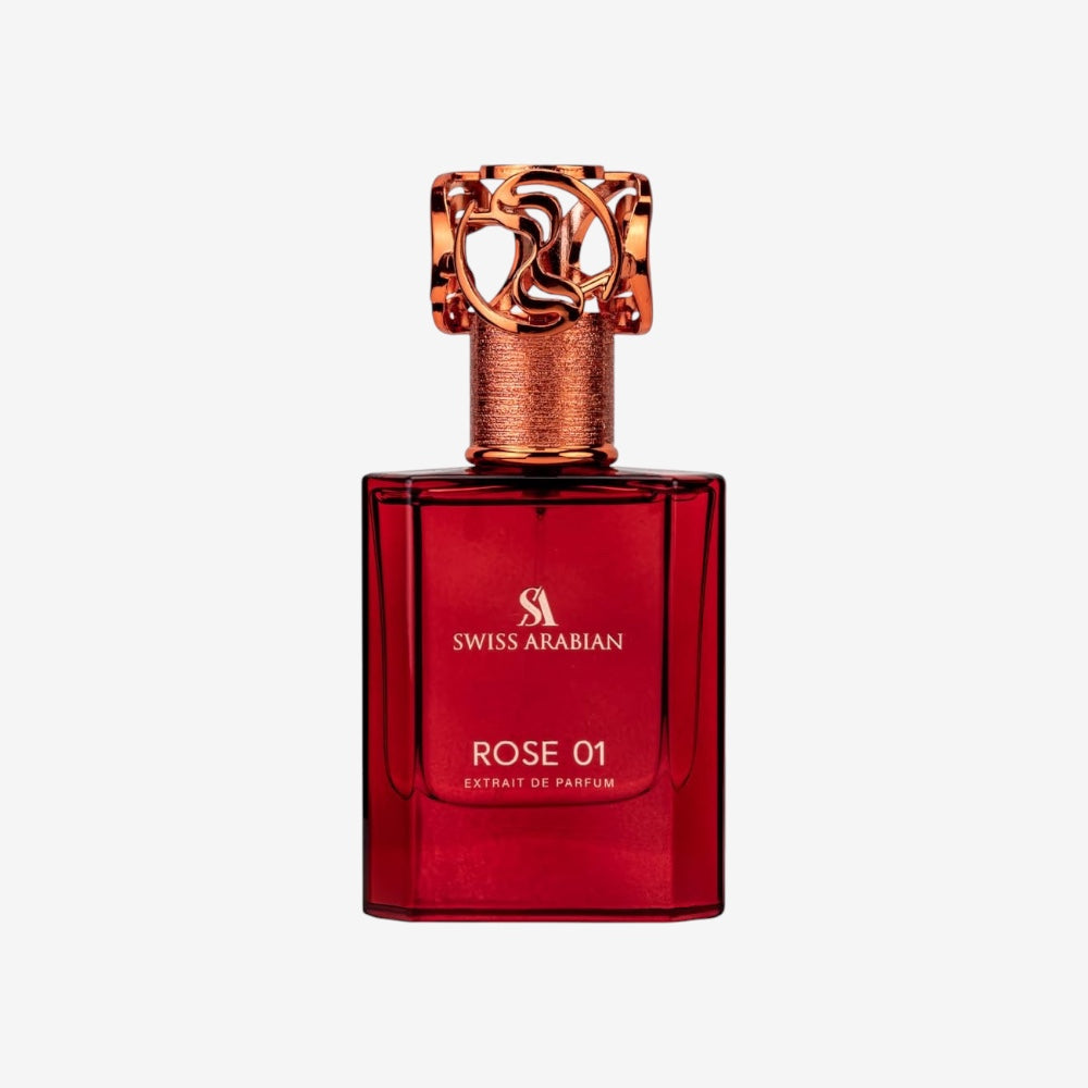 Swiss Arabian Rose 01 Eau de Parfum Unisex 50ML – Verzaubernde Blumenkombination aus Bergamot, Lychee und majestätischen Rosen – Exquisite Duft für jede Jahreszeit