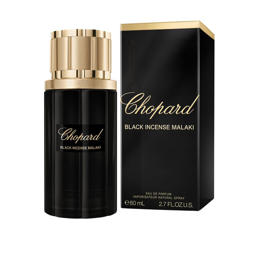 Chopard Black Incense Malaki 80 ml - Eau de Parfum für Männer – Rauchig-holziger Duft – Noten von Weihrauch, Rauchigen Schwarzen Hölzern, Muskatellersalbei und Gewürzen – Schwarzer Glasflakon