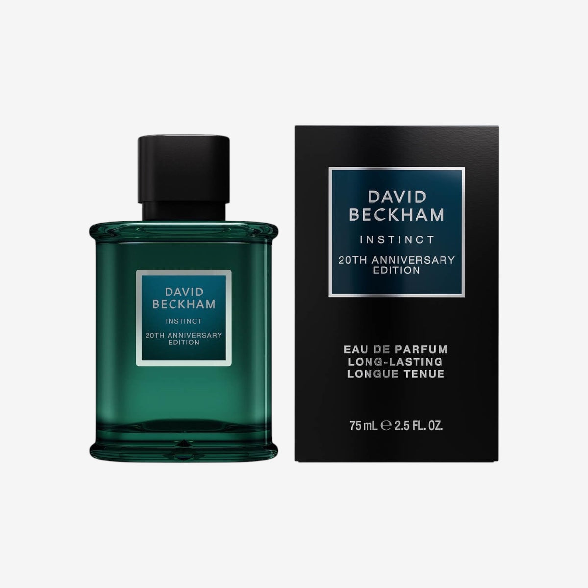 David Beckham Instinct Eau de Parfum für Männer, 20th-Anniversary Edition mit Bergamotte, Apfel-Akkord und Cashmeran, 75 ml