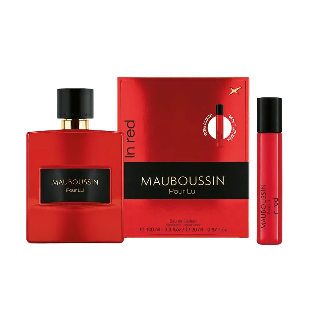 Mauboussin - Travel Pour Lui In Red: Eau de Parfum 100 ml & Travel Spray 20 ml