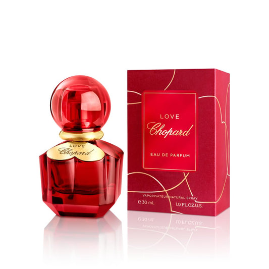 Chopard Love 30 ml – Eau de Parfum für Frauen – Würziger Blumenduft – Prächtige Noten von sechs ausgewählten Rosen, Jasmin, Mandarine und Patchouli – Parfum Damen – Roter Glasflakon