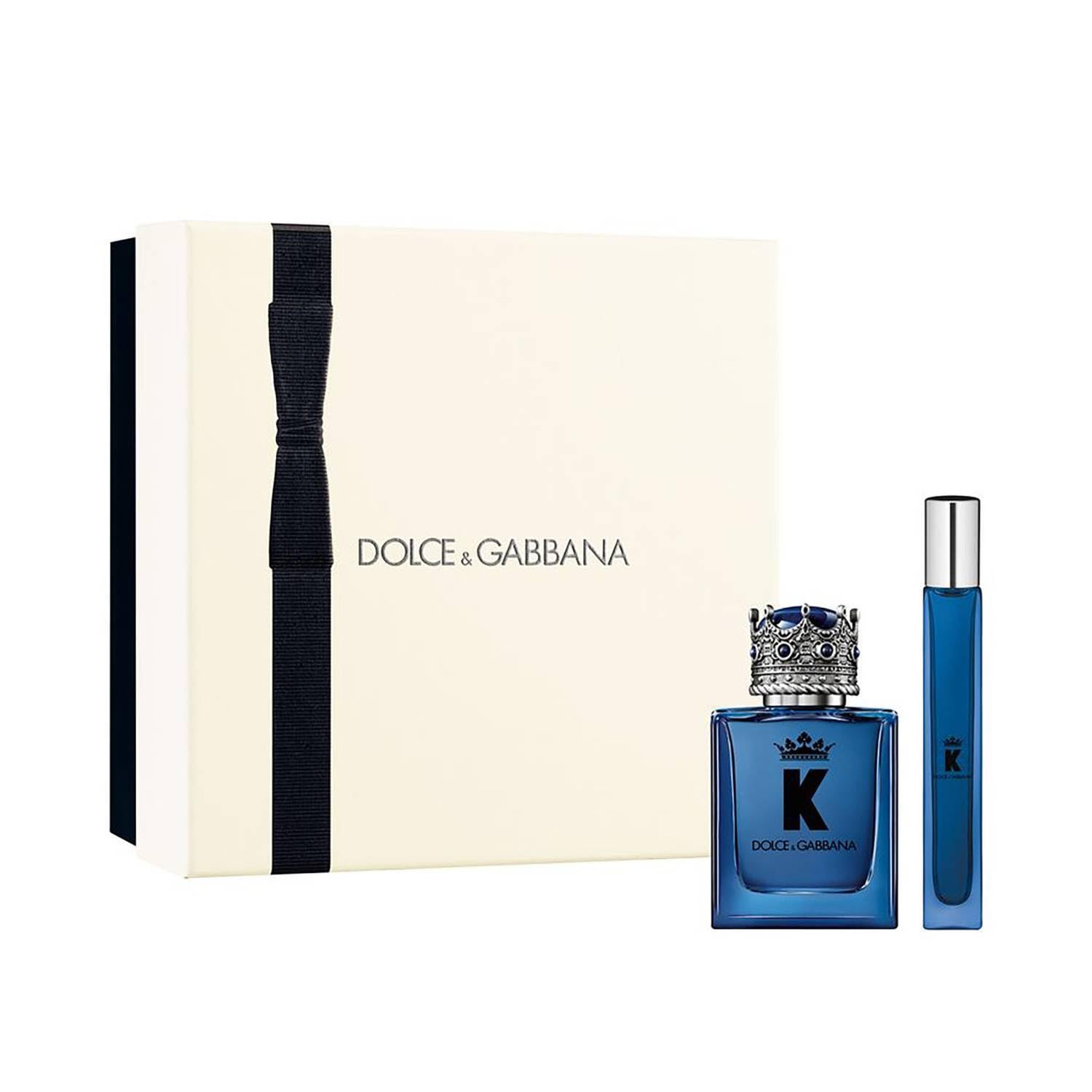 Dolce e Gabbana K Geschenkbox für Herren, Parfüm K Eau De Parfum Spray 50 ml und Reiseduft K Eau De Parfum Spray 10 ml