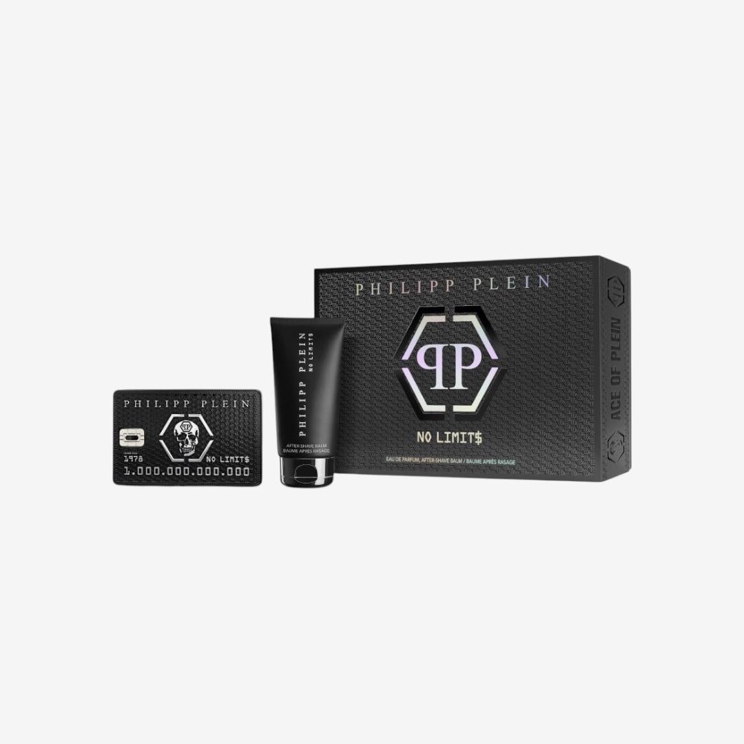 Philipp Plein – Ace of Plein Herren Set mit Eau de Parfum No Limits 50 ml und After Shave 50 ml – Herrenparfüm und Aftershave – Orientalische und holzige Noten – Holzig-orientalisch
