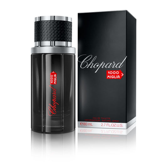 Chopard 1000Miglia 80 ml – Eau de Parfum für Männer – Orientalischer Fougère-Duft – Süchtig Machende Noten von Lavendel, Bergamotte, Veilchen, Holz und Kaffeebohnen – Schwarzer Glasflakon