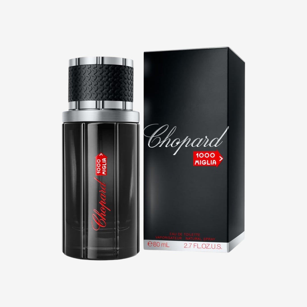 Chopard 1000Miglia 80 ml – Eau de Parfum für Männer – Orientalischer Fougère-Duft – Süchtig Machende Noten von Lavendel, Bergamotte, Veilchen, Holz und Kaffeebohnen – Schwarzer Glasflakon