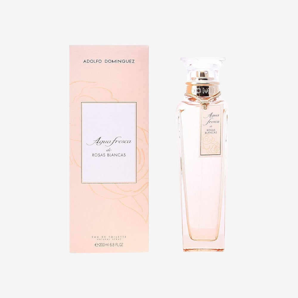 Adolfo Dominguez Agua Fresca de Rosas Blancas Agua de Tocador Vaporizador (10-13522),200 Ml