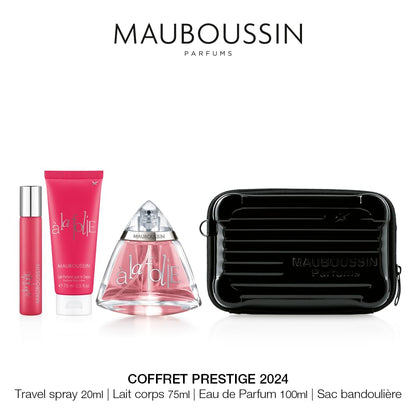Mauboussin - Prestige Set A La Folie : Eau de Parfum 100ml, Körperlotion 75ml, Reisespray 20ml & Pouch Bag