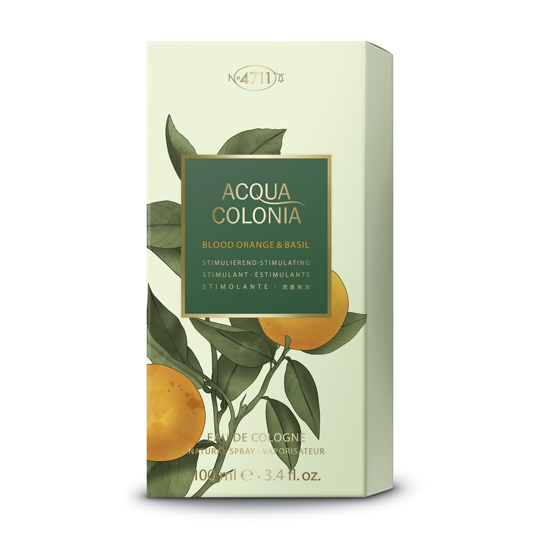 4711 Acqua Colonia® Blood Orange & Basil | Eau de Cologne - stimulierend - Wellness für die Sinne | 100ml Natural Spray