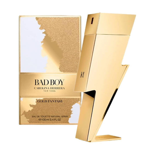 Carolina Herrera Bad Boy Gold Fantasy Eau de Toilette Spray für Herren, 100 ml