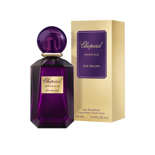 Chopard Iris Malika 100 ml – Eau de Parfum für Frauen – Amber Blumenduft – Fesselnde Noten von Iris, Jasmin, Gewürzen, Tonkabohne und Zistrose – Parfum Damen – Violetter Glasflakon