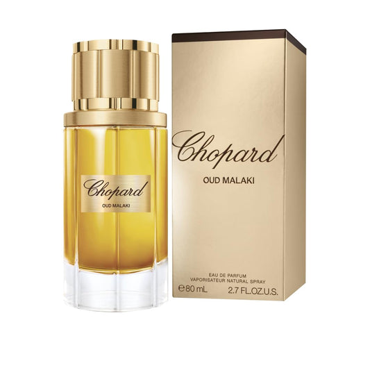 Chopard Oud Malaki 80 ml – Eau de Parfum für Männer – Holziges Amber Duft – Sinnliche Noten von Oud Holz, Lavendel, Tabak und Gewürzen – Transparenter Glasflakon