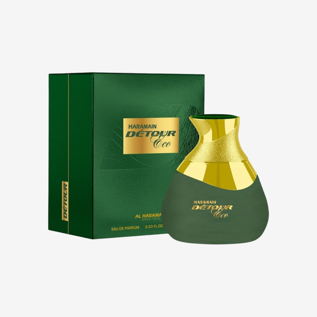 Al Haramain Detour Noir Eco 100ml Eau de Parfume Spray | Arabian Perfume for Women | Luxury Unisex Scent