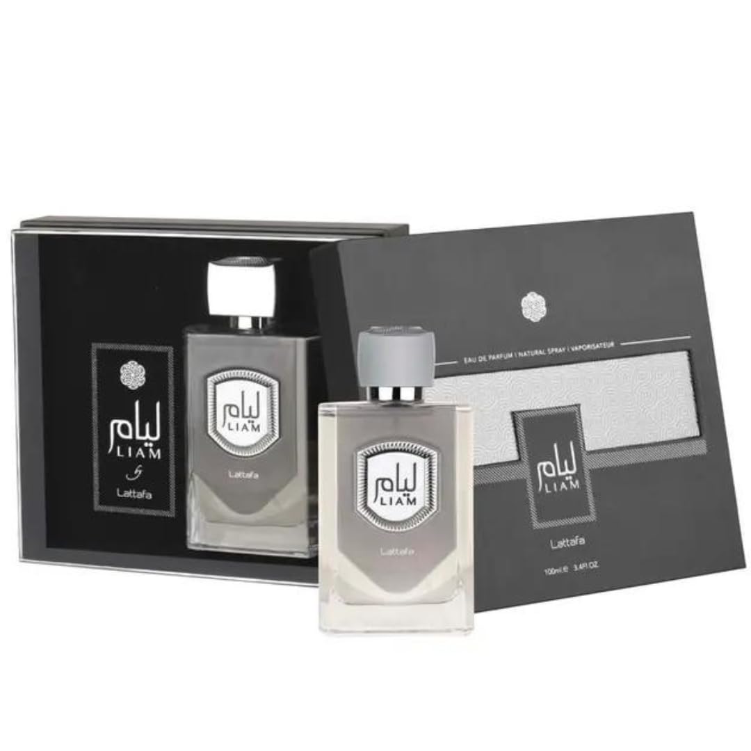 Lattafa Liam Grey Eau de Parfum Spray, Unisex, 96,4 g/100 ml