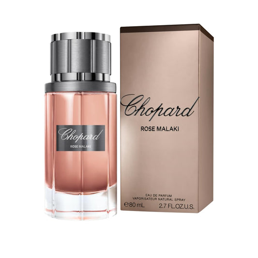 Chopard Rose Malaki 80 ml – Eau de Parfum für Männer – Würzig-blumiges Duft – Sinnliche Noten von Rose, Safran, Patchouli und Zedernholz – Transparenter Glasflakon