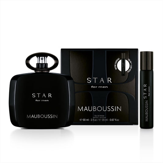 Mauboussin - Star For Men 90ml (3 Fl Oz) + 20ml Reisespray (0,67 Fl Oz) - Eau de Parfum für Herren - Holziger & Bernstein-Duft