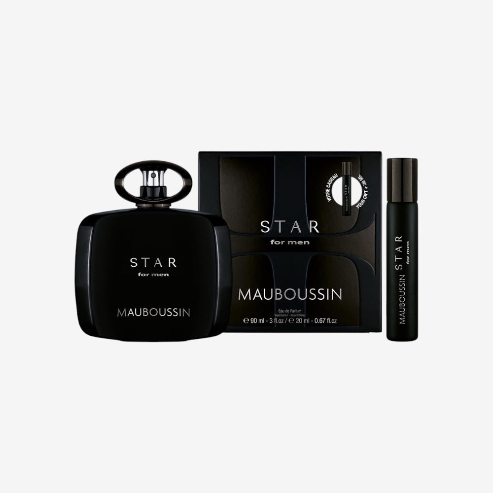 Mauboussin - Star For Men 90ml (3 Fl Oz) + 20ml Reisespray (0,67 Fl Oz) - Eau de Parfum für Herren - Holziger & Bernstein-Duft