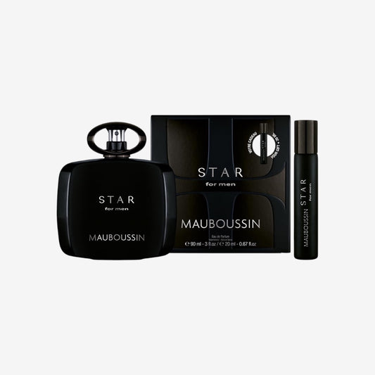 Mauboussin - Star For Men 90ml (3 Fl Oz) + 20ml Reisespray (0,67 Fl Oz) - Eau de Parfum für Herren - Holziger & Bernstein-Duft