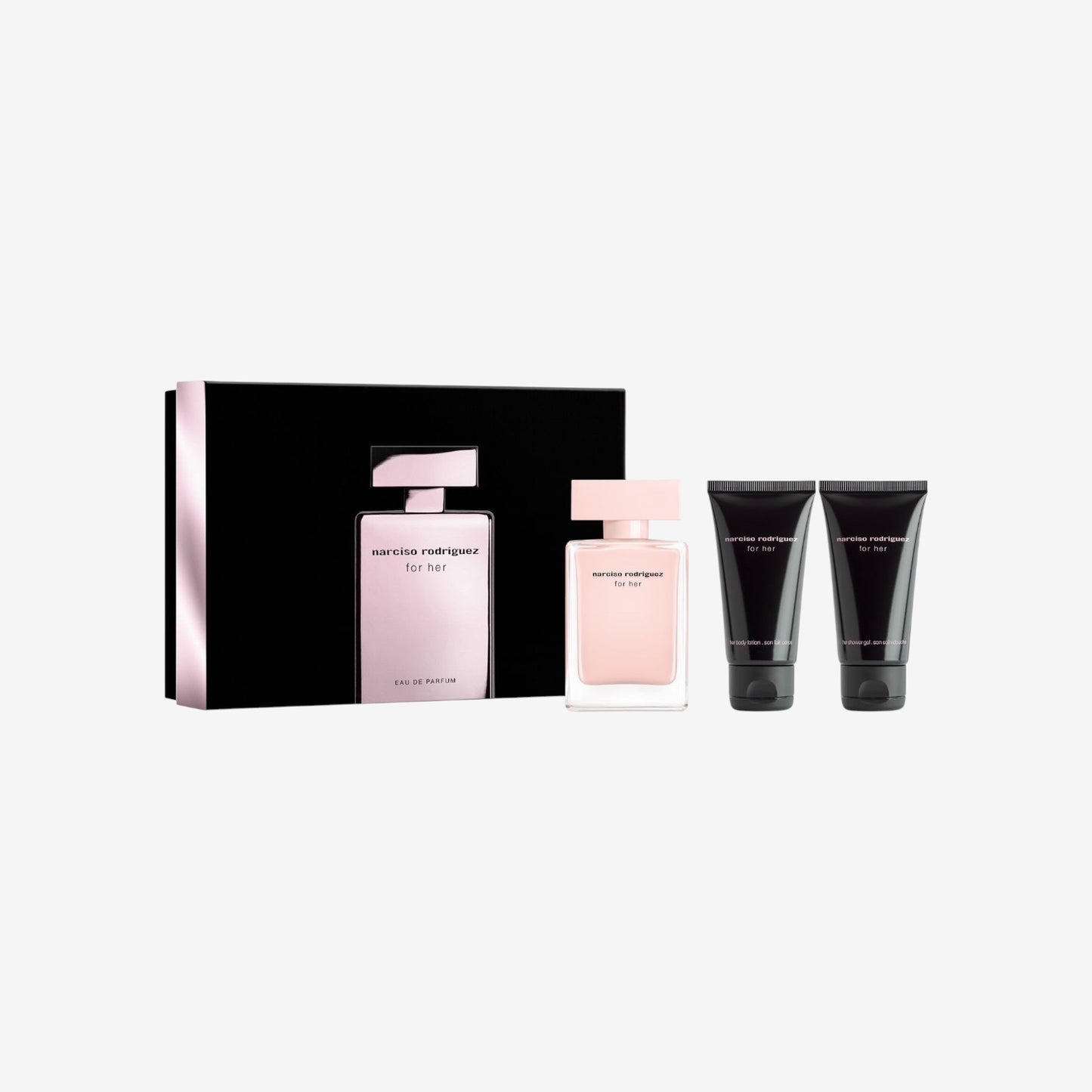 Narciso Rodriguez For Her Set (EdP 50ml + Body Lotion 50ml + Shower Gel 50ml)