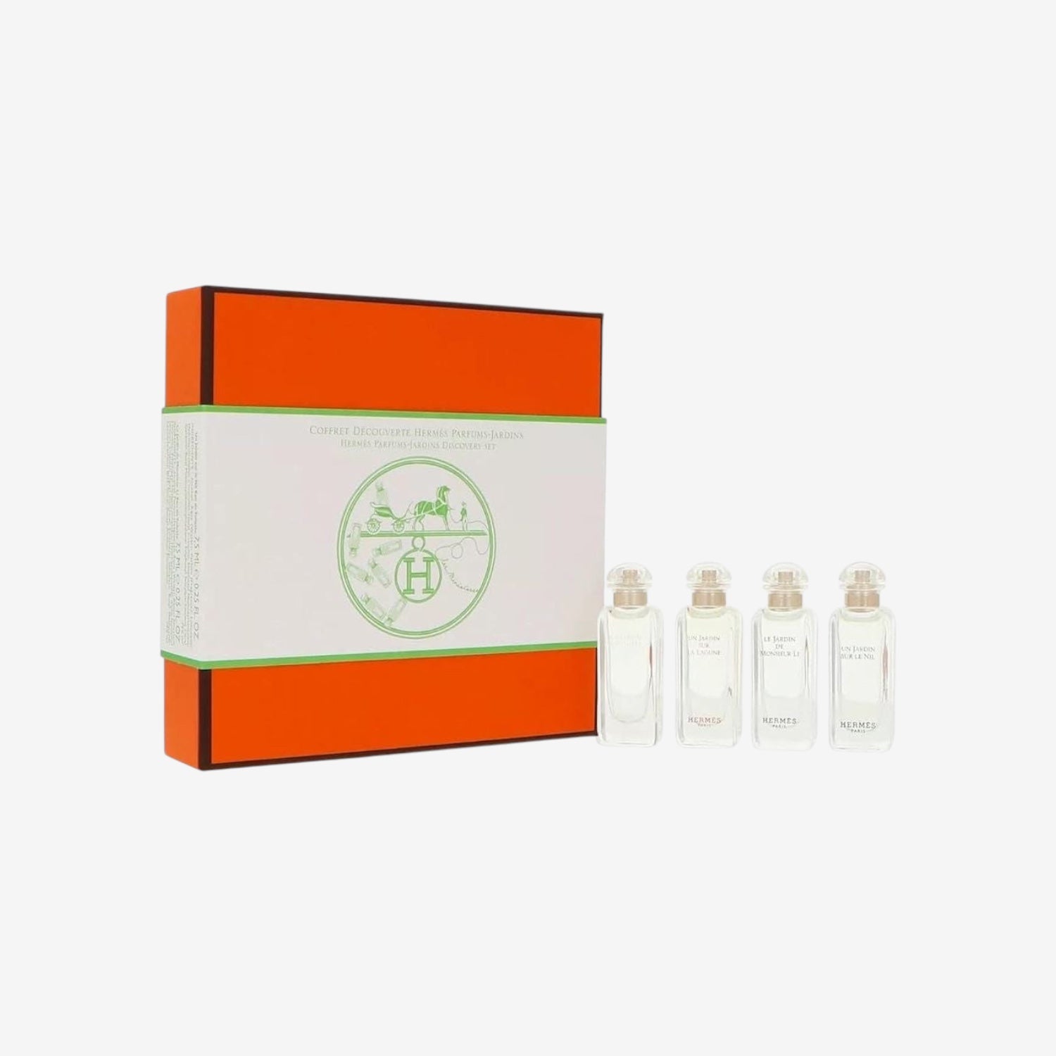 HERMES UN JARDIN SUR LA LAGUNE EDT + CYTHERE EDT + MONSIEUR LI EDT + SUR LE NIL EDT 4 X 7.5ML