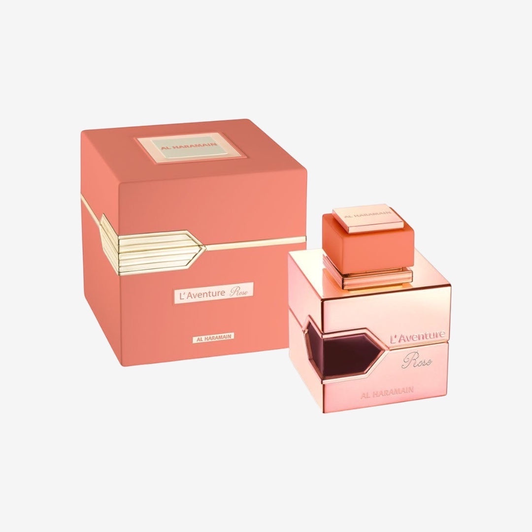 Al Haramain L'aventure Rose Eau de Parfum, 100 ml, blumig-frisches Parfüm für Damen, Arabisches Luxus-Oud-Parfüm