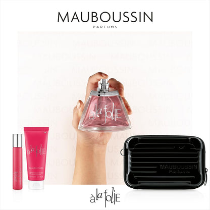 Mauboussin - Prestige Set A La Folie : Eau de Parfum 100ml, Körperlotion 75ml, Reisespray 20ml & Pouch Bag