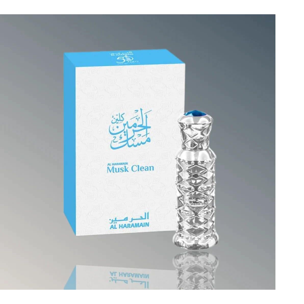 Al Haramain Musk Clean Attar Öl 12 ml | Luxuriöser Vanilleduft | Arabain Uni Parfümöl