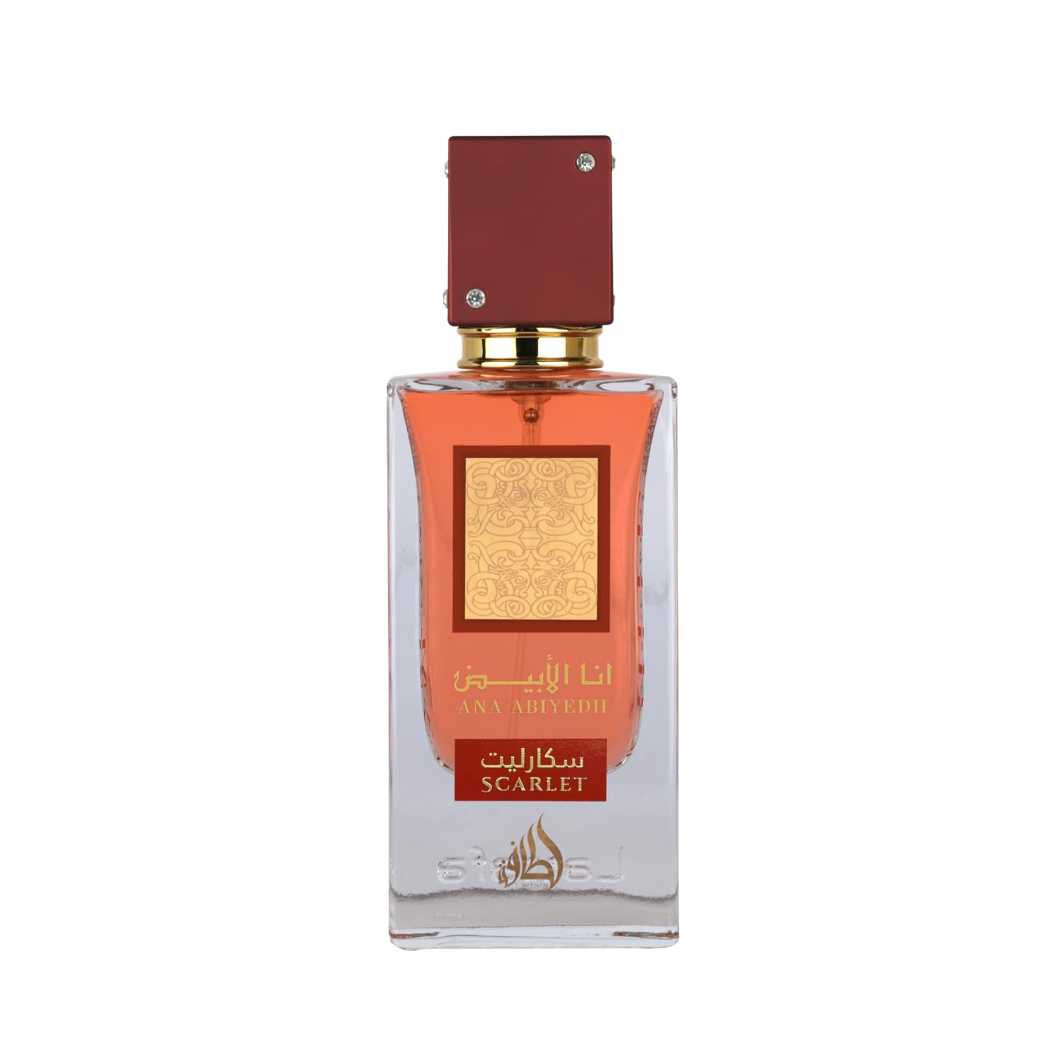 Ana Abiyedh Scarlet Eau de Parfum, Luxuriöses Orientalisches Parfüm, Rote Elegante Flasche, 60 ml