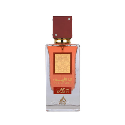 Ana Abiyedh Scarlet Eau de Parfum, Luxuriöses Orientalisches Parfüm, Rote Elegante Flasche, 60 ml