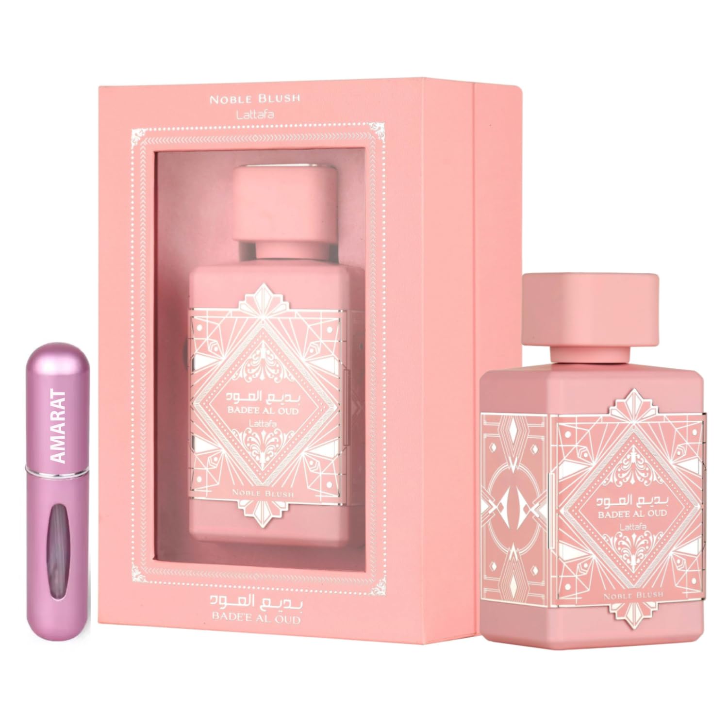 Lattafa Badee Al Oud - Oud for Glory EDP 100 ml, Unisex-Arabisches Parfüm mit langer Haltbarkeit, inklusive nachfüllbarem Zerstäuber 5 ml, Duft mit Oud-Holz, Muskatnuss, Safran und Patschuli (Oud for