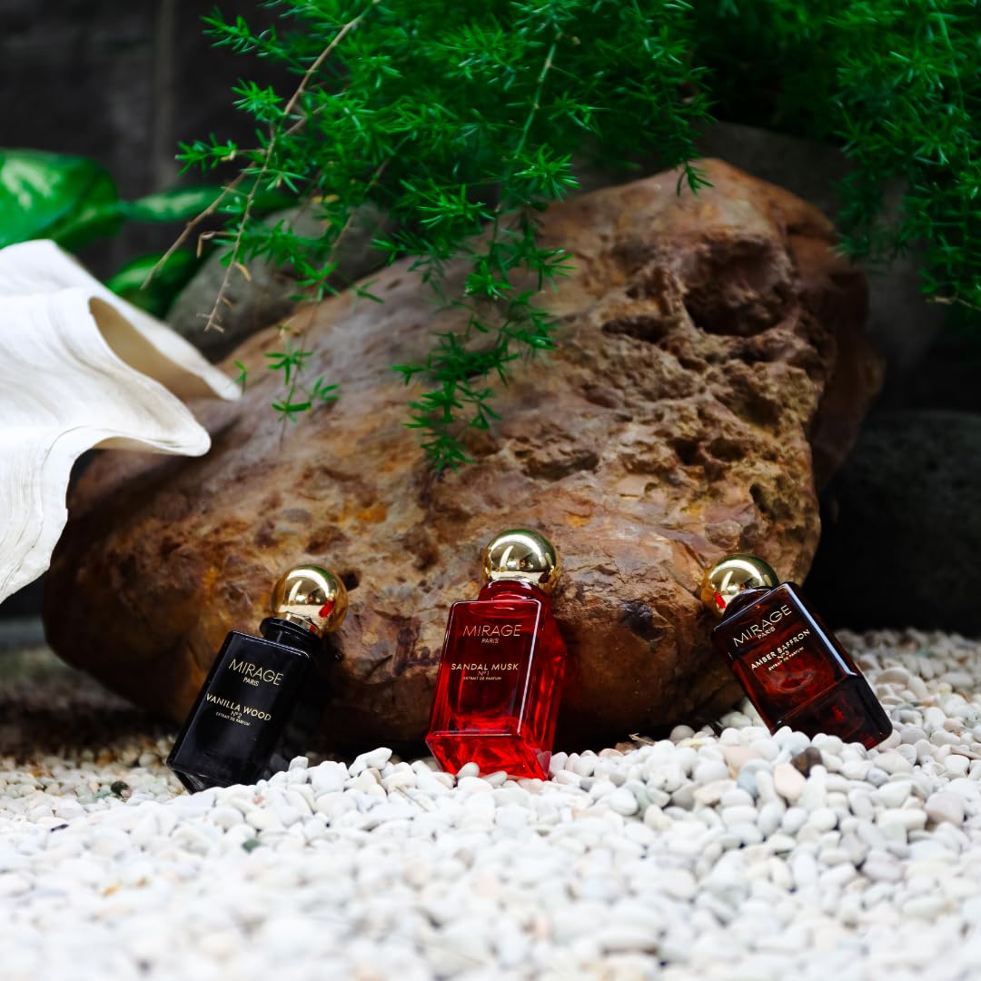 Signature Set – 3× Extrait de Parfum Unisex (je 50 ml, 30% Duftöl), mit Pheromonen, 2+1 GRATIS Aktion, Sandal Musk No.1 · Vanilla Wood No.2 · Amber Saffron No.3