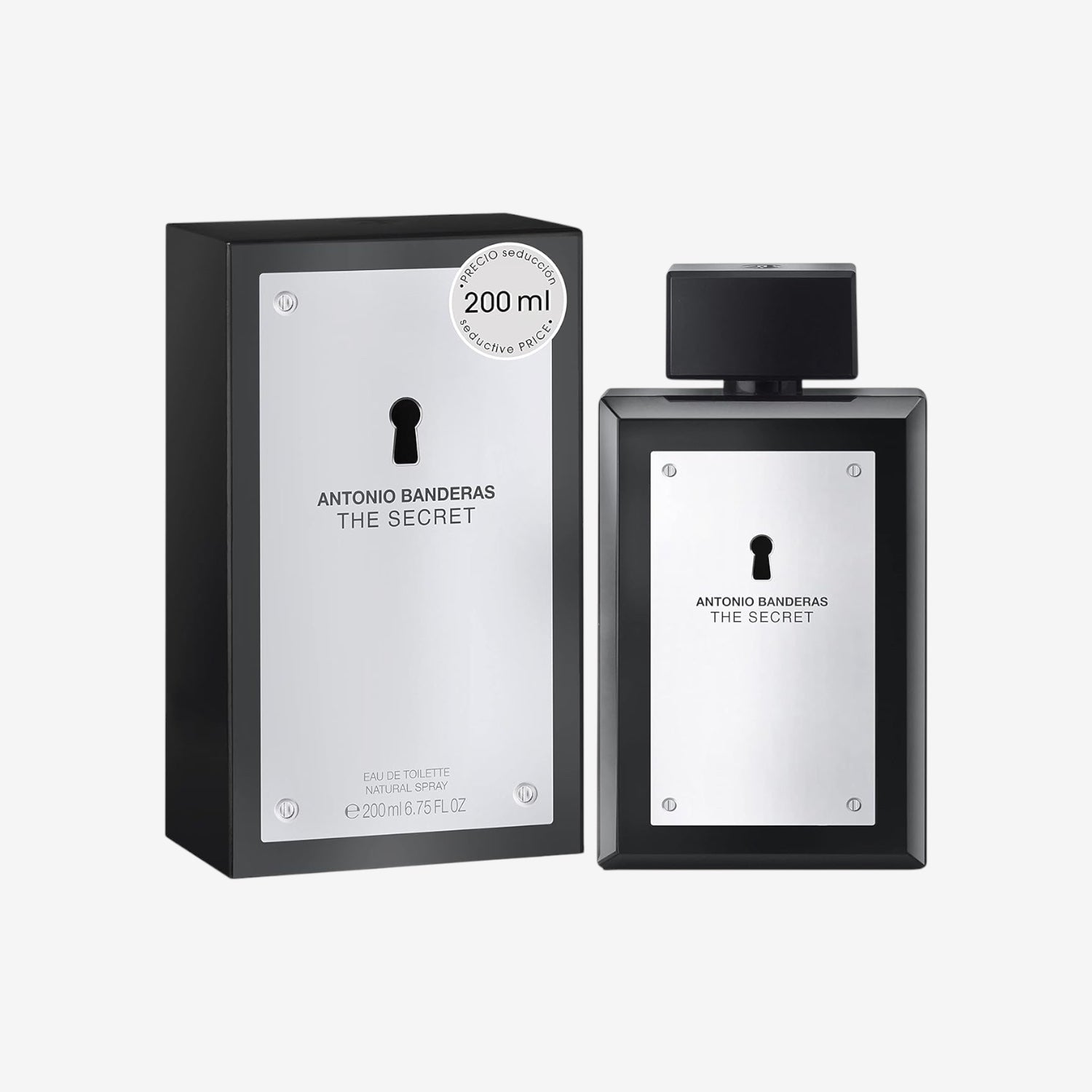 Banderas Perfumes - The Secret - Eau de Toilette Spray für Herren, Fruchtiger Lederduft - 200 ml