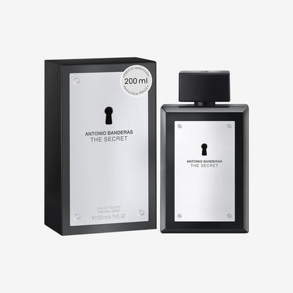 Banderas Perfumes - The Secret - Eau de Toilette Spray für Herren, Fruchtiger Lederduft - 200 ml