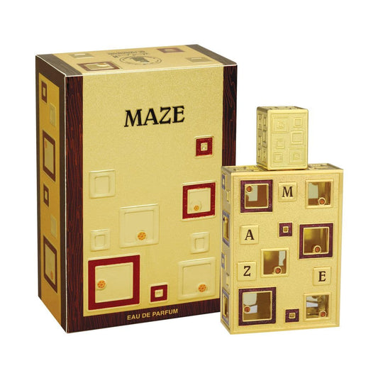 Al Haramain Maze Eau de Parfum 50 ml | Luxuriöses langanhaltendes Parfüm für Damen & Herren | Uni-Duft mit blumigen, holzigen und würzigen Noten | Arabisches Premium-Parfum mit Bergamotte & Rose
